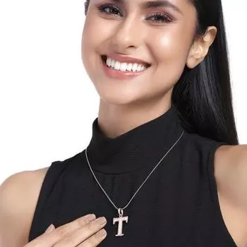 Estele - Charm "T" Rosegold plated Pendant