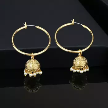 Estele Gold Plated Bold Hoop Jhumka For Girl's
