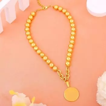 Estele Gold Plated Coin Designer Necklace for Women