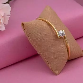 Estele gold plated Single Diamond Sophisticated Bracelet for Women