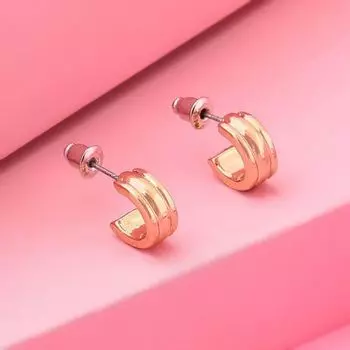 Estele Gold Plated Tiny smooth Hoop Earrings for women