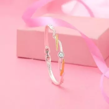 Estele Gold & Rhodium Plated Spike Designer Bracelet For Women