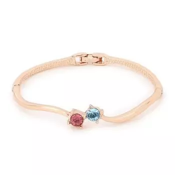 Estele Rose Gold Plated Beautiful Adjustable Bracelet with Austrian Crystal For Girls & Women