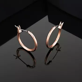 Estele Rose Gold Plated Classic Hoop Earrings for Women