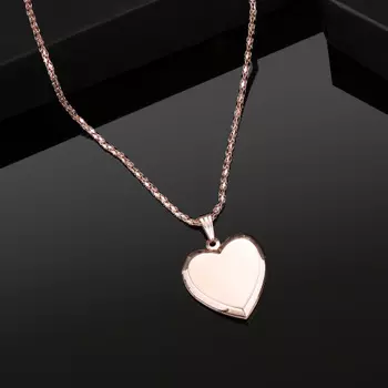 Estele Rose Gold Plated Openable Heart Shaped Pendant for Women