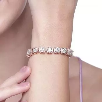 Estele Rose Gold Plated Sparkling Bracelet for Women