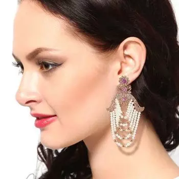 Estele - Rosegold Begum ChandBali Earrings