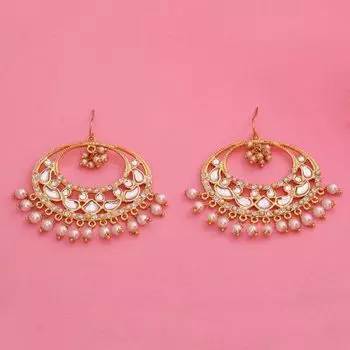 Estele - Stylish Fancy Party Wear Kundan Chandbali Earrings