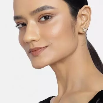 Estele Valentines Day Gift Pearl Stud Earrings Combo For Girls & Women