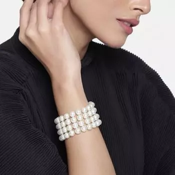 Estele - White Pearl Four Line Bracelet