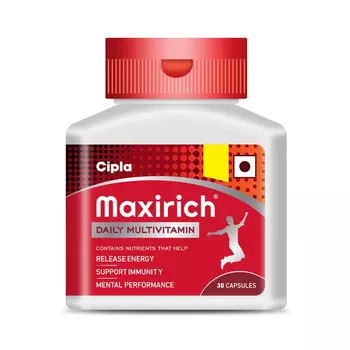 Ежедневные мультивитамины (30 кап, 1,10 г), Maxirich Daily Multivitamin, произв. Cipla