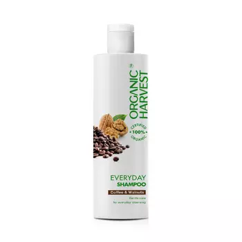 Ежедневный шампунь с Кофе и Грецкими орехами (250 мл), Daily Shampoo Coffee & Walnuts, произв. Organic Harvest