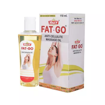 Фэт Гоу: антицеллюлитное массажное масло (110 мл), Fat Go Anti Cellulite Massage Oil, произв. Jolly