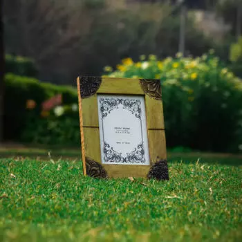 Фоторамка ручной работы, Photo Frame Mustard, Handmade, произв. MYINDIA