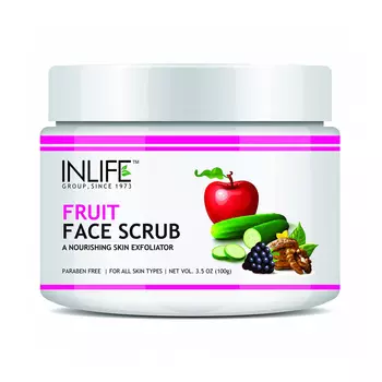 Фруктовый скраб для лица (100 г), Fruit Face Scrub, произв. INLIFE