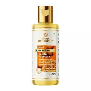 Гель для душа с Сандалом и Куркумой (210 мл), Body Wash Sandal Turmeric, произв. Khadi Organique