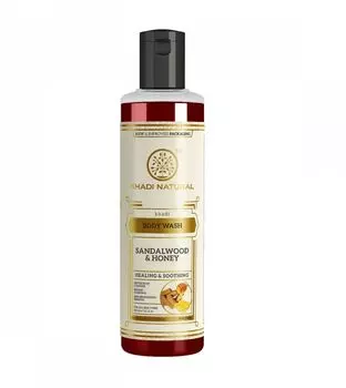 Гель для душа с Сандалом и Медом (210 мл), Sandalwood & Honey Body Wash, произв. Khadi Natural