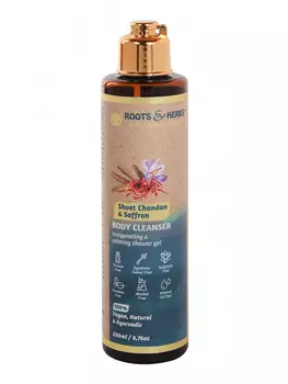 Гель для душа с Сандалом и Шафраном (200 мл), Chandan & Saffron Body Wash Cleanser, произв. Roots & Herbs