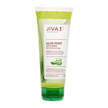 Гель для умывания с Алоэ и Мятой (50 г), Aloe Mint Face Wash, произв. Jiva