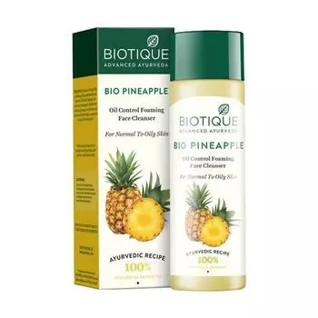 Гель для умывания с Ананасом: для нормальной и жирной кожи (120 мл), Bio Pineapple Oil Control Foaming Cleanser, произв. Biotique