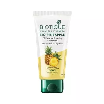 Гель для умывания с Ананасом: для нормальной и жирной кожи (100 мл), Bio Pineapple Oil Control Foaming Face Wash, произв. Biotique