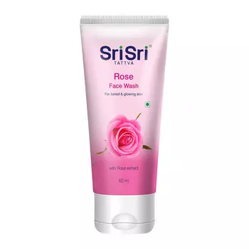 Гель для умывания с экстрактом Розы (60 мл), Rose Face Wash, произв. Sri Sri Tattva