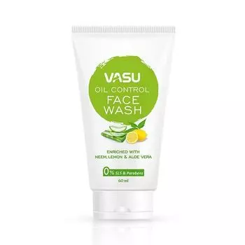 Гель для умывания с Нимом, Лимоном и Алоэ: для жирной кожи (60 мл), Oil Control Face Wash, произв. VASU