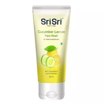 Гель для умывания с Огурцом и Лимоном (60 мл), Cucumber & Lemon Face Wash, произв. Sri Sri Tattva