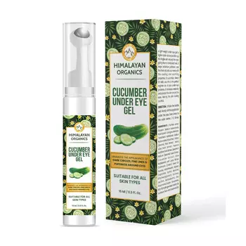 Гель с Огурцом против кругов под глазами (15 мл), Cucumber Under Eye Gel, произв. Himalayan Organics