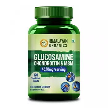 Глюкозамин, Хондроитин и МСМ (90 таб), Glucosamine, Chondroitin & MSM, произв. Himalayan Organics