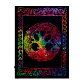 Гобелен настенный из хлопка разноцветное дерево (75 см x 118 см), Wall Hanging Cotton