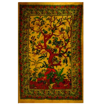 Гобелен настенный из хлопка рисунок дерева (75 см x 118 см), Wall Hanging Cotton, произв. MYINDIA