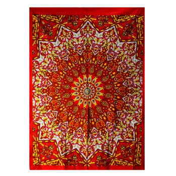 Гобелен настенный из хлопка с красным рисунком (77 см x 110 см), Wall Hanging Cotton, произв. MYINDIA