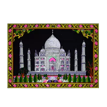 Гобелен настенный из хлопка Тадж-Махал (108 см x 77 см), Wall Hanging Cotton Taj Mahal