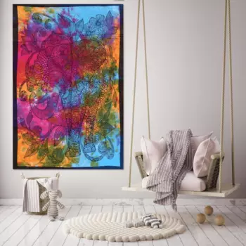 Гобелен настенный из хлопка, Wall Hanging Cotton Jungle Spirit, произв. MYINDIA