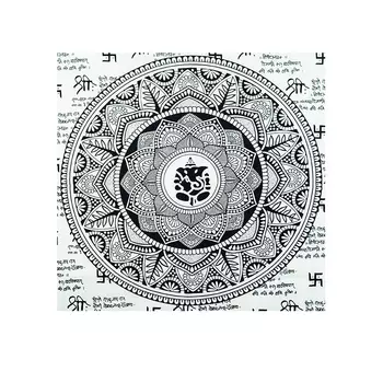 Гобелен настенный манадала с ганешей (110 см х 75 см), Wall Hanging Mandala Ganesha, произв. MYINDIA