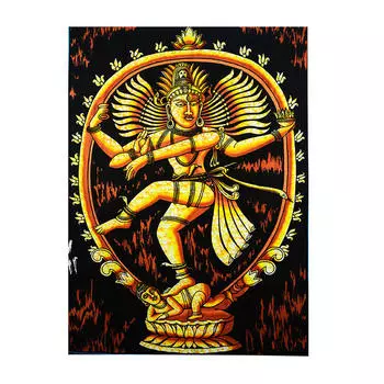 Гобелен настенный с изображением Шивы (110 см х 75 см), Wall Hanging Shiva Picture, произв. MYINDIA