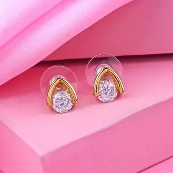 Gold Tone Plated Small Stud Earrings