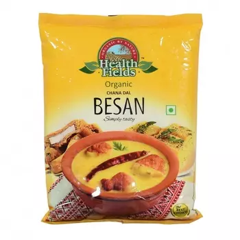 Гороховая мука Чана Дал (Бесан) (500 г), Chana Dal Besan, произв. Health Fields