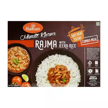 Готовое блюдо (Красная фасоль в пряном соусе с рисом) (375 г), Rajma with Jeera Rice, произв. Haldiram's