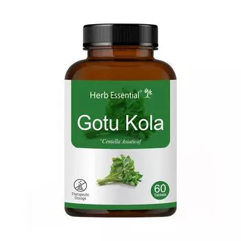Готу Кола (60 таб, 500 мг), Gotu Kola, произв. Herb Essential