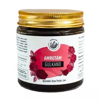Гулканд: джем из лепестков розы (100 г), Gulkand Ayurvedic Rose Petals Jam, произв. Amrutam