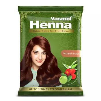 Хна: цвет Натуральный коричневый (15 г), Henna Natural Brown, произв. Vasmol
