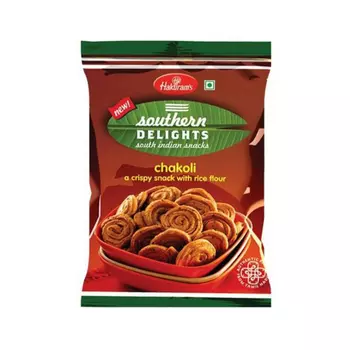 Хрустящая закуска из рисовой муки Чаколи (200 г), Chakoli, произв. Haldiram's
