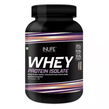 Изолят сырого протеина со вкусом Шоколада (1 кг), Whey Protein Isolate Chocolate Flavour, произв. INLIFE
