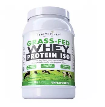 Изолят сывороточного протеина травяной без вкуса (1 кг), Grass-Fed Whey Protein Isolate Unflavoured, произв. HealthyHey