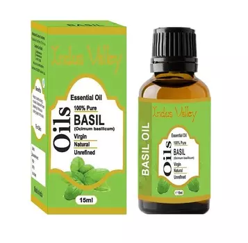 Эфирное масло Базилика (15 мл), Basil Essential Oil, произв. Indus Valley