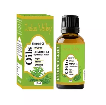 Эфирное масло Цитронеллы (15 мл), Citronella Essential Oil, произв. Indus Valley