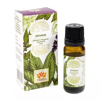 Эфирное масло Герани (10 мл), Geranium Essential Oil, произв. Vrindaam
