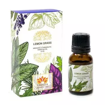 Эфирное масло Лемонграсса (15 мл), Lemon Grass Essential Oil, произв. Vrindaam